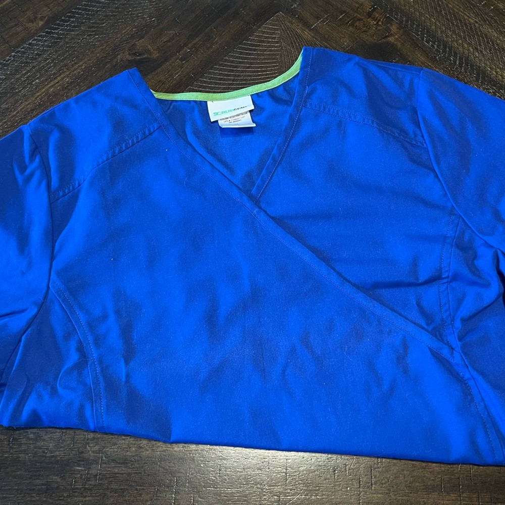 Blue scrub top